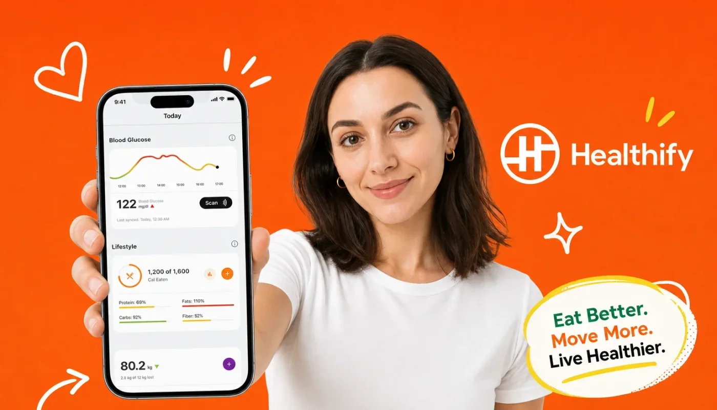 Indian thali meal next to a smartphone with a calorie tracking app, representing the search for the best HealthifyMe alternative in 2026