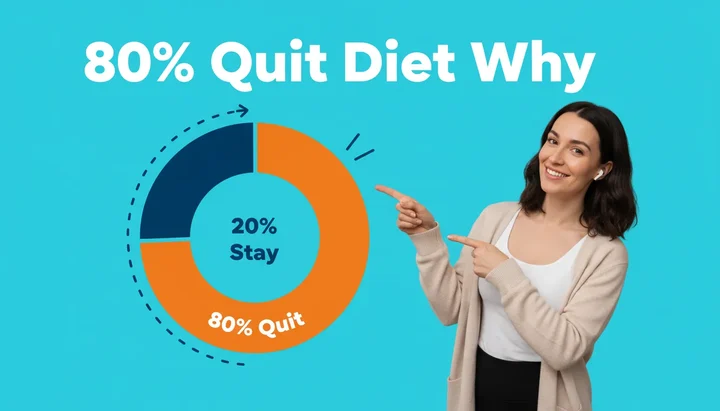 Person looking at healthy food choices, representing the challenge of sticking to a diet plan