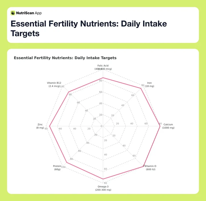 Essential Fertility Nutrients: Daily Intake Targets