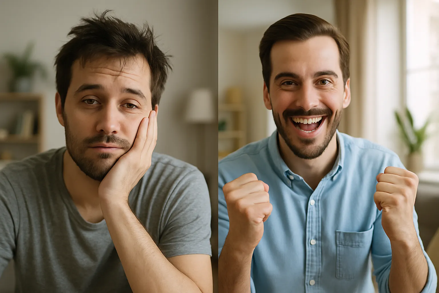 Celebration moment showing improved energy and vitality after gut reset