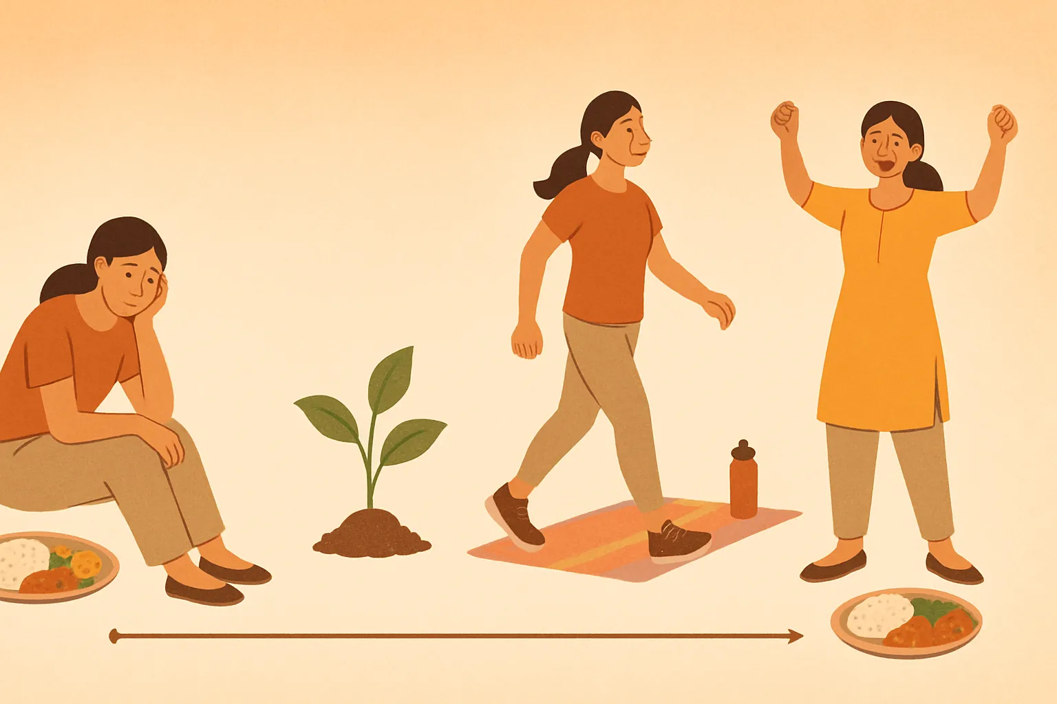 Metabolic recovery timeline showing 8-week roadmap from metabolic damage to healthy metabolism