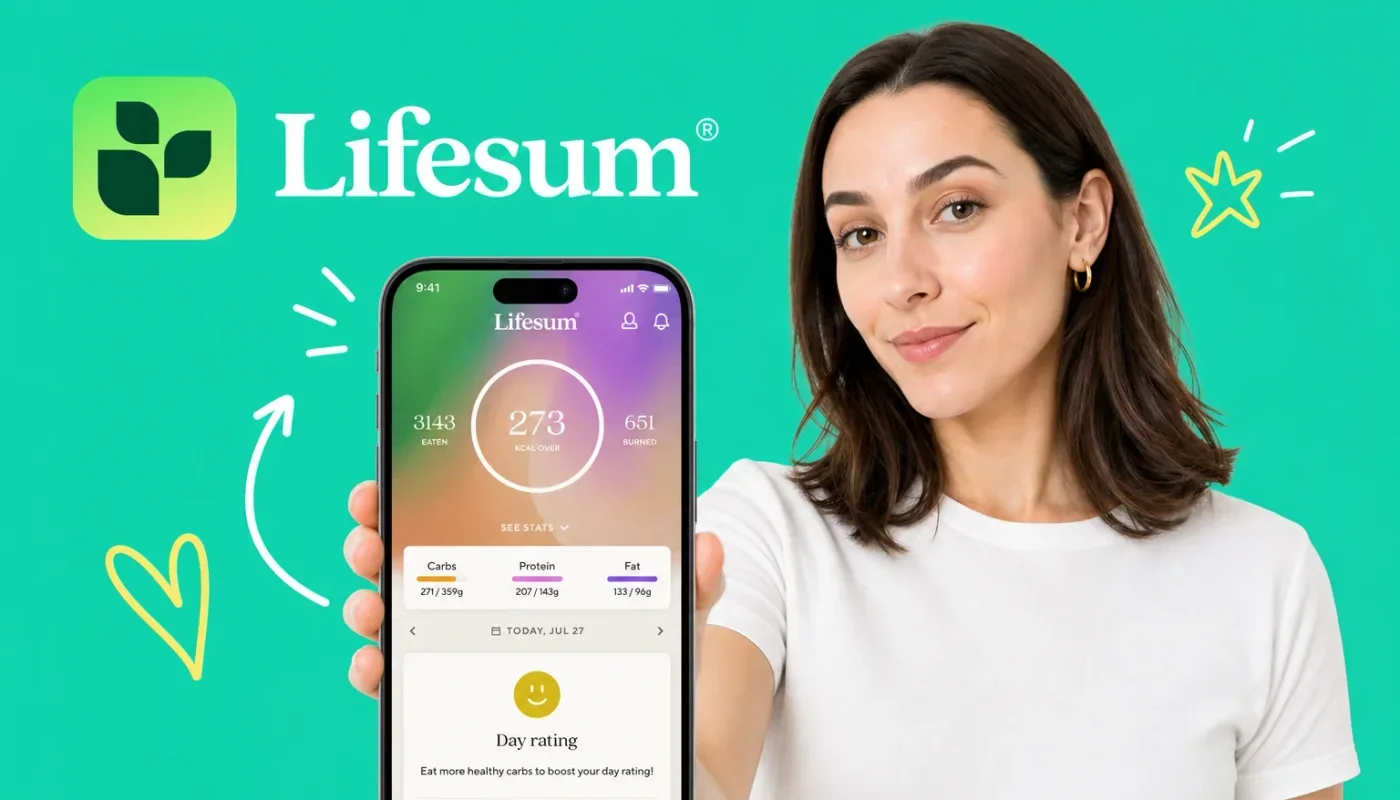 Two smartphones side by side showing food tracking app interfaces with healthy meal logging