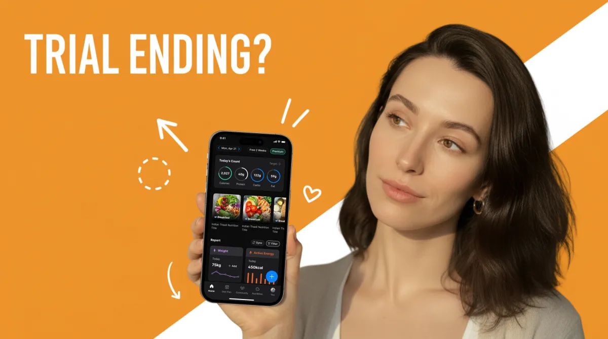 Person holding a smartphone managing their NutriScan subscription settings