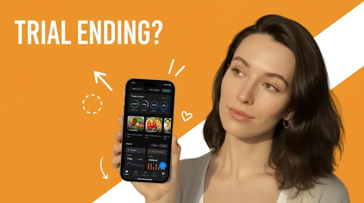 Person mit Smartphone verwaltet ihre NutriScan-Aboeinstellungen