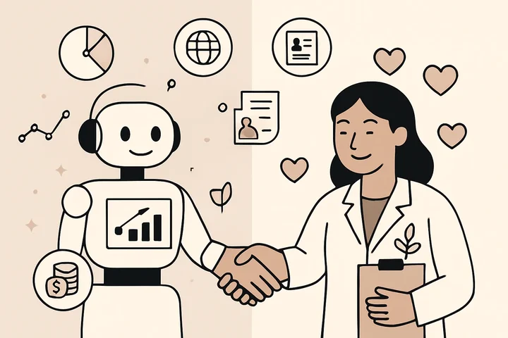 AI nutrition benefits comparison showing speed, scale, context, cost savings, and motivation