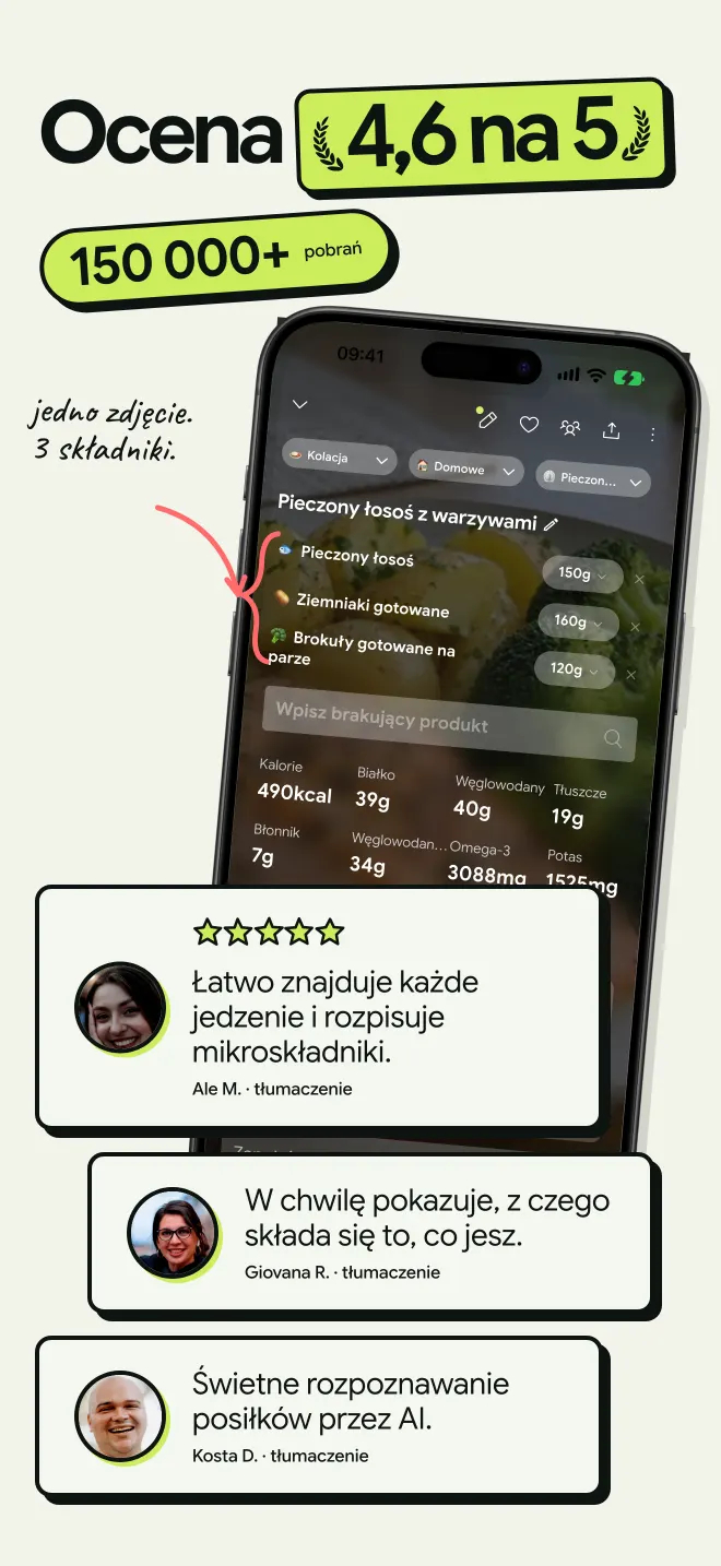 NutriScan ma ocenę 4,6 na 5 i ponad 150 000 pobrań, z opiniami użytkowników